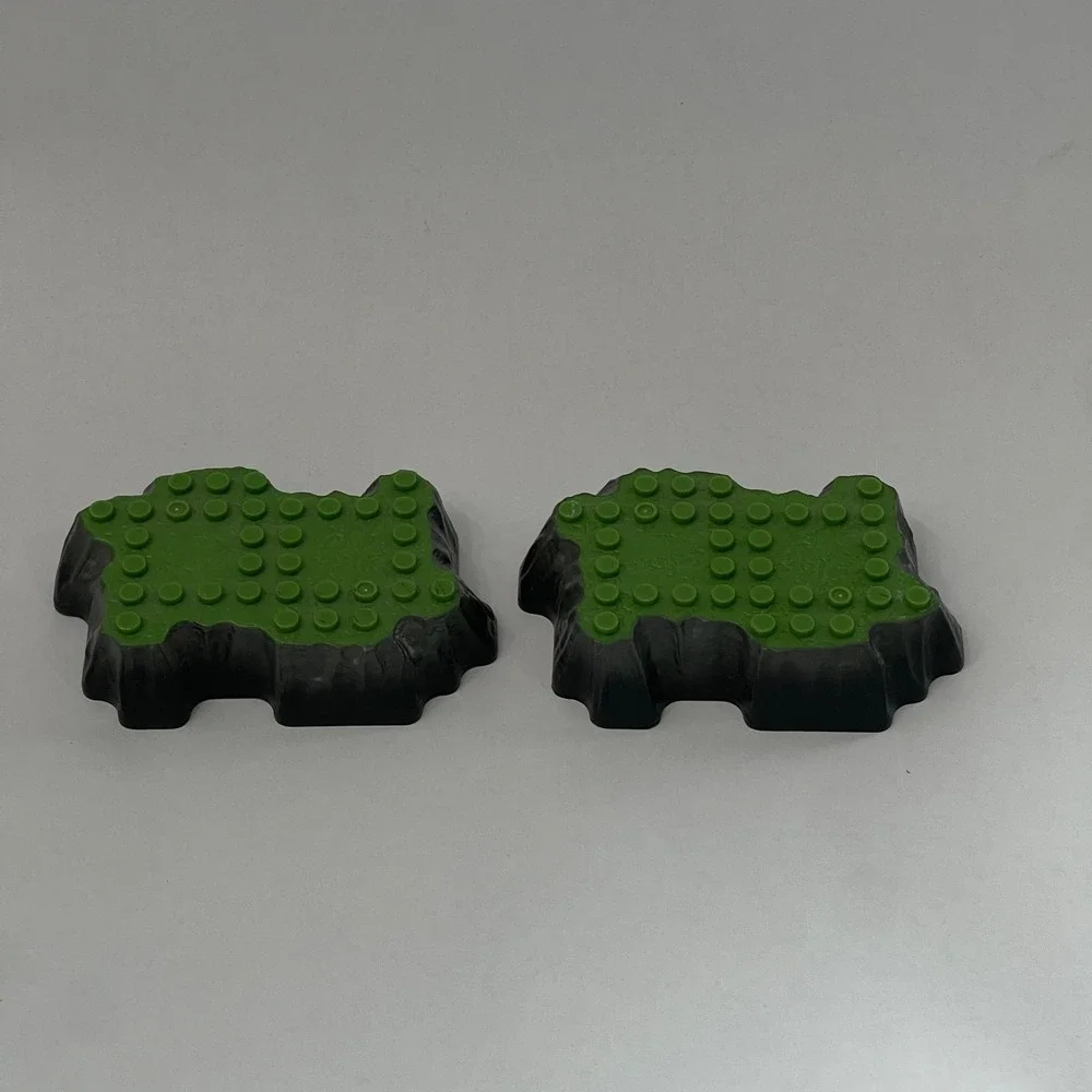 Mega Bloks AM01876 Green Gray Baseplate Replacement Add-On Part Piece